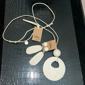 Boho Natural Wooden Necklace & Earrings Set By Holiday Trading Co.